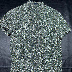 J.Crew Mens Button Down Flower Design Shirt